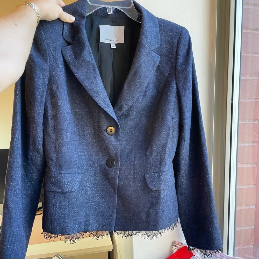 Classiques Entier Lace Trimmed Blazer